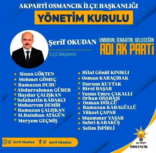  Osmancık  AK Parti ilçe Kongresi 'nde Okudan'la devam