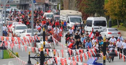  Osmancık'ta Cumhuriyetimizin 100. yılı nedeniyle bisiklet turu düzenlendi 5