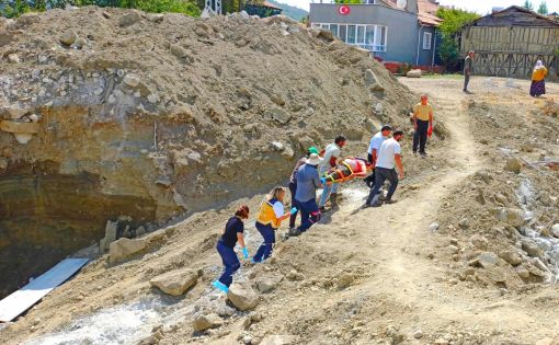  Osmancık'ta elektrikli motosiklet köprü inşaatına düştü 1 yaralı 3