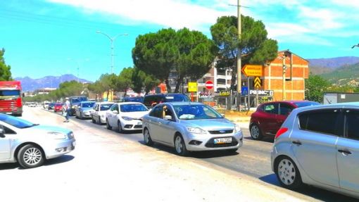  Osmancık'ta Kurban Bayramı  trafik yoğunluğu 1