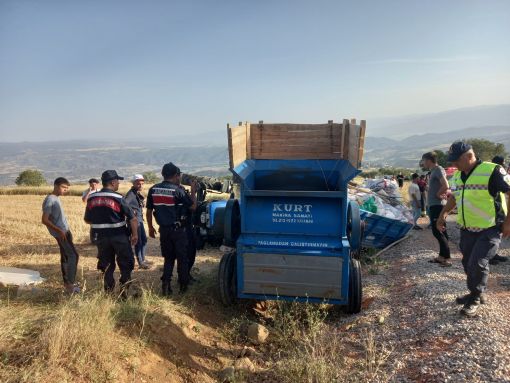  Osmancık'ta traktör devrildi 5 yaralı 7