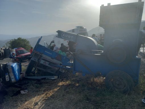  Osmancık'ta traktör devrildi 5 yaralı 9