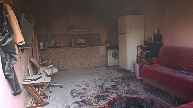 Osmancık'ta İşçi koğuşunda yangın